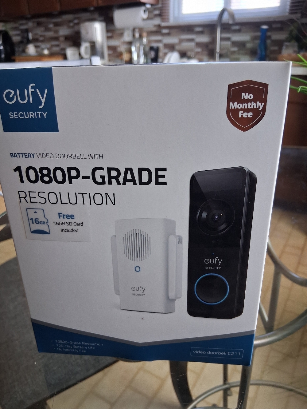 eufy Security 1080P Battery Video Doorbell - Black